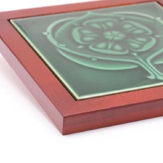 オリジナルヴィクトリアンタイル 緑  額装（ペルアカ）