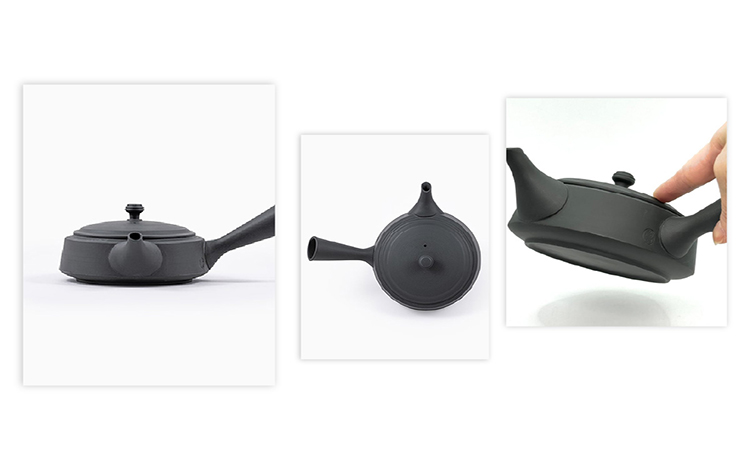 常滑焼急須　TAKASUKE　（kuro-2 横手右）