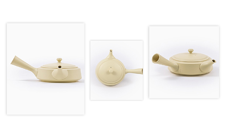 常滑焼急須　TAKASUKE　（shiro-3 横手左利き用）