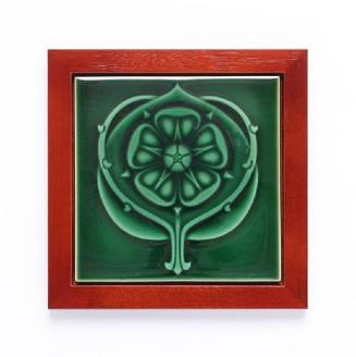 オリジナルヴィクトリアンタイル 緑  額装（ペルアカ）