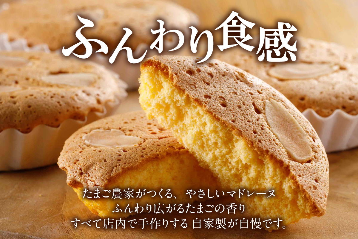 たまご農家 マドレーヌ（15個）ふるさと納税 ふんわり食感 マドレーヌ ココテラス 洋菓子 デイリーファーム デザート スイーツ 人気 たまごとバター こだわりスイーツ ティータイム アフターヌーンティー ギフト 人気 焼き菓子 手土産