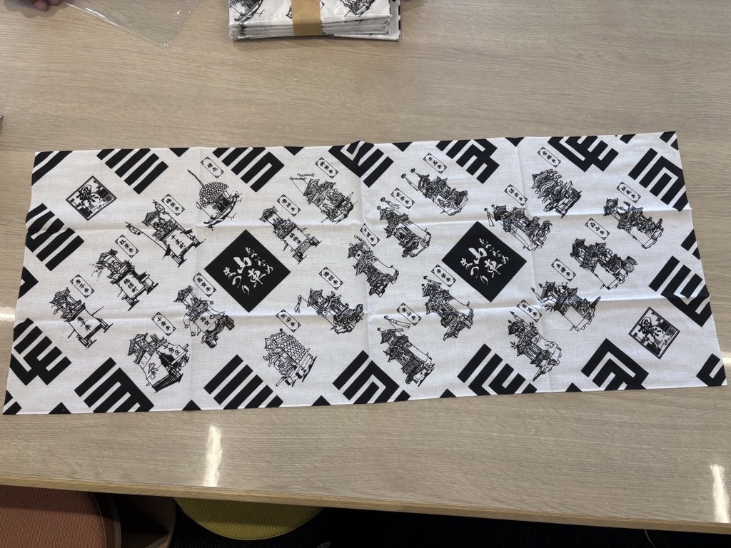 【数量限定】とこなめ山車まつり 和手ぬぐい【2枚】│山車祭り お祭り 雑貨 記念グッズ 手ぬぐい オリジナル イラスト 自主製作 タオル 綿 祭用品 イベント地域貢献 愛知県 常滑市
