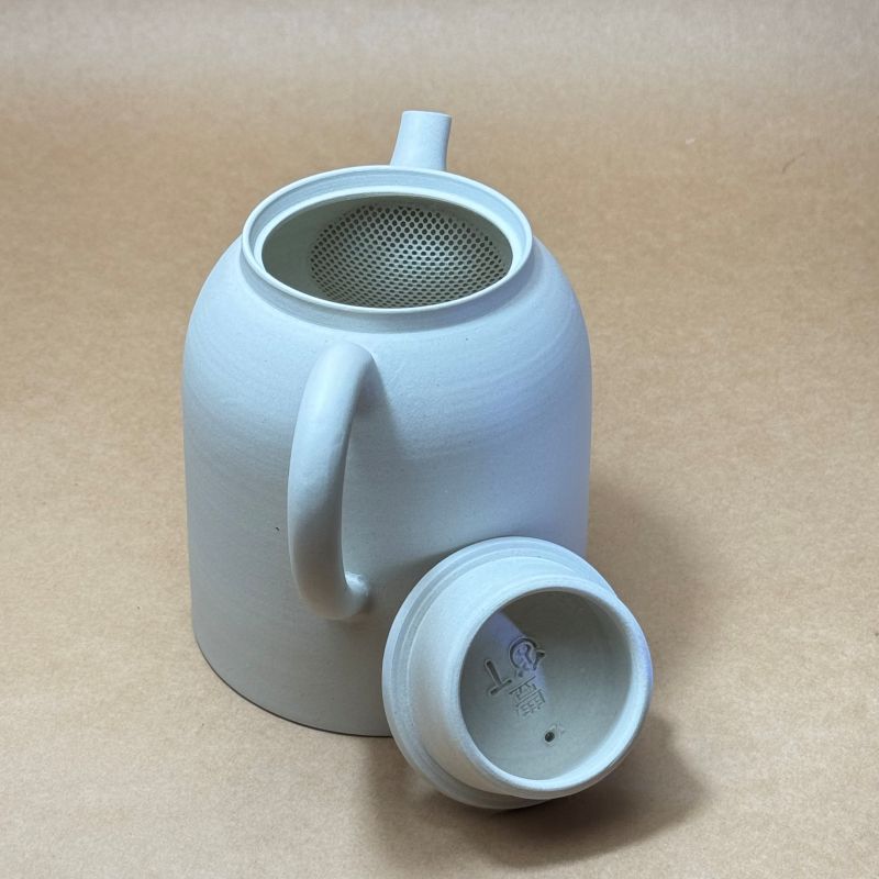 chanomaⅡ 白泥急須　6-404｜陶器 やきもの 焼き物 手作り 伝統工芸品 工芸品 茶器 茶道具 急須 常滑焼 日本六古窯 キッチン用品 日用品 食器 雑貨 ティーポット 日本茶 緑茶 丸よ小泉 日本製 愛知県 常滑市