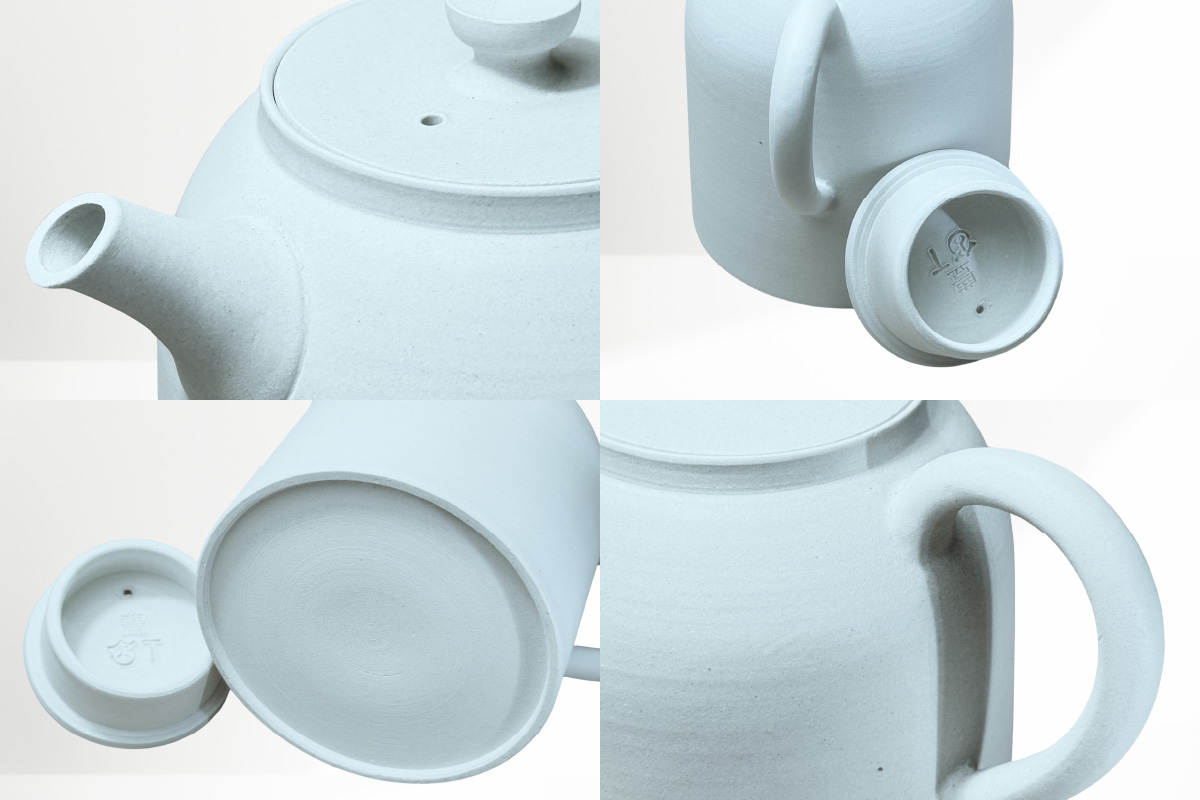 chanomaⅡ 白泥急須　6-404｜陶器 やきもの 焼き物 手作り 伝統工芸品 工芸品 茶器 茶道具 急須 常滑焼 日本六古窯 キッチン用品 日用品 食器 雑貨 ティーポット 日本茶 緑茶 丸よ小泉 日本製 愛知県 常滑市