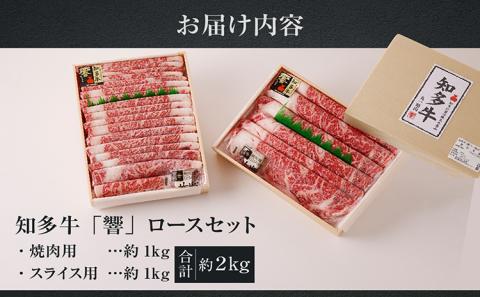 知多牛（響）ロースセット（焼肉用・スライス用）　計約2kg