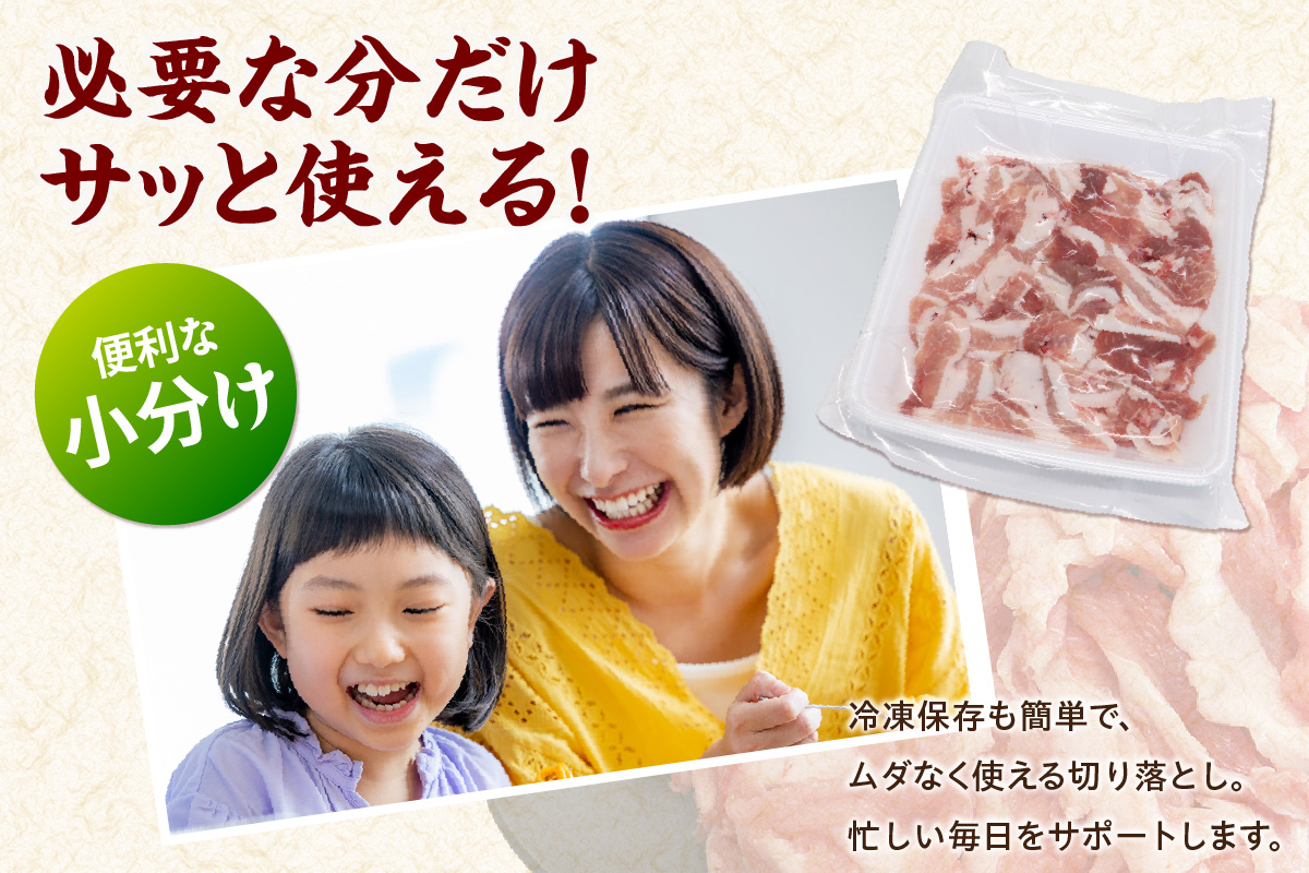 知多ポーク切り落とし肉 （330g×５パック） 便利な小分け 知多ポーク 自社ブランド 豚肉 焼き肉 焼きそば 炒め物 豚バラ 豚ロース とんとことん 知多ピッグ ブランド豚 豚 農場 農場直営 愛知県産豚肉 国産 常滑市 ふるさと納税