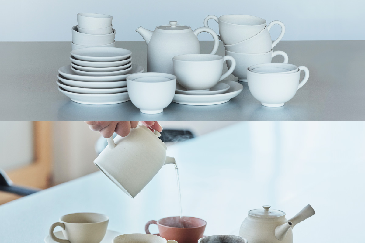 chanomaⅡ 白泥急須　6-404｜陶器 やきもの 焼き物 手作り 伝統工芸品 工芸品 茶器 茶道具 急須 常滑焼 日本六古窯 キッチン用品 日用品 食器 雑貨 ティーポット 日本茶 緑茶 丸よ小泉 日本製 愛知県 常滑市