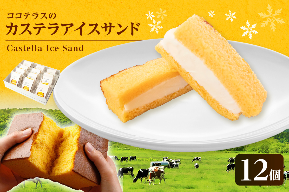 ココテラスのカステラアイスサンド（12個）