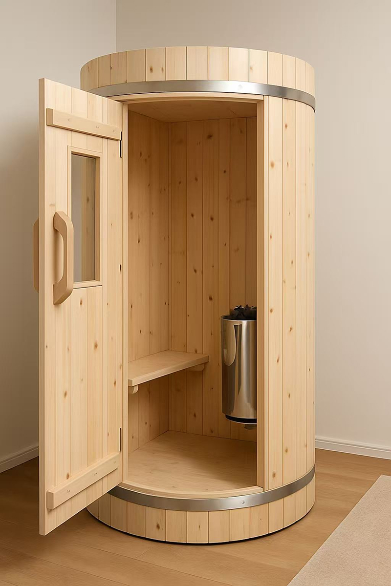 家庭用フィンランド式バレルサウナ「俺の蒸樽」※申込前に要連絡※ ヒノキ 檜 樽型