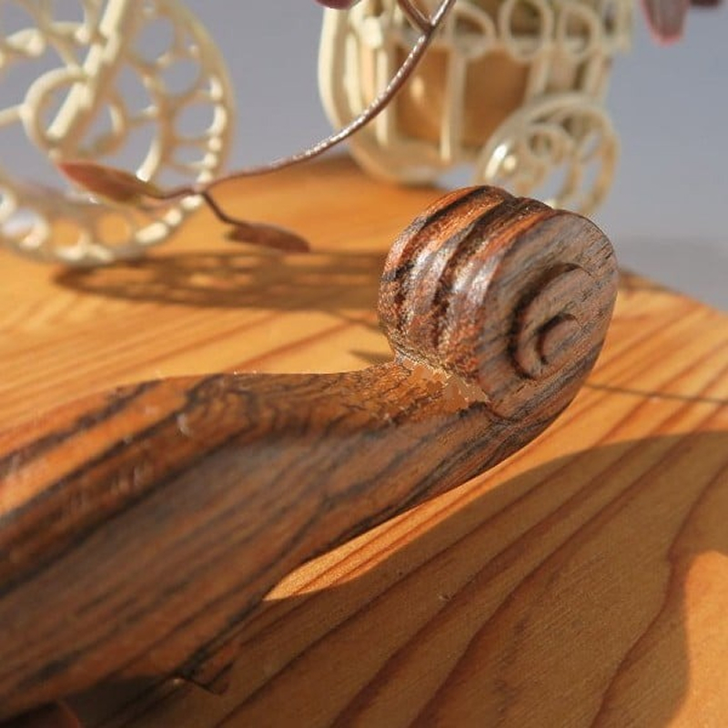 木製かんざし　スクロール型 選べる 素材 ボコーテ 黒檀 木製 かんざし 緩みにくい 塗装不使用 固定型 飾り用 経年変化 耐久性 髪飾り 和風アクセサリー ヘアアクセ ヘアアクセサリー 愛知県 小牧市 送料無料