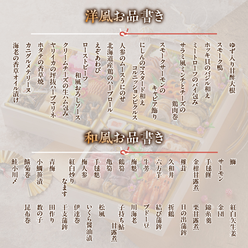 【ふるさと納税】名鉄小牧ホテルのおせち料理(和洋折衷三段)冷蔵 51品 4～5人前 2026年 【数量限定 お申込期限12/16まで】 解凍不要 ホテル特製 伝統 おせち 2026 おせち料理 小牧市 お節 冷蔵おせち 人気 新春 迎春おせち 定番おせち 本格おせち 和洋折衷おせち 縁起物おせち 12月31日 お届け お正月 お取り寄せ