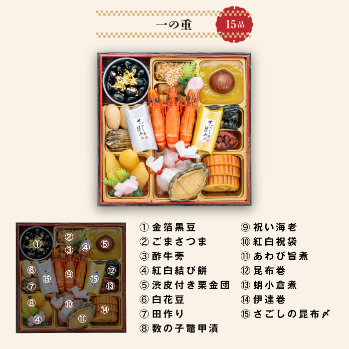 千賀屋謹製 2026年 迎春おせち料理「祝華千」和風三段重 3人前 全41品　冷蔵