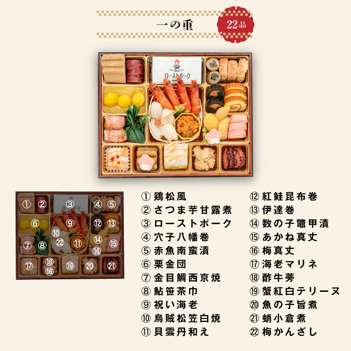 千賀屋謹製 2026年 迎春おせち料理「千富士」和風三段重 6～7人前 全71品　冷蔵