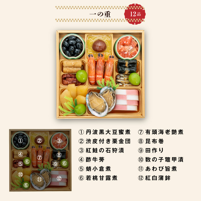 千賀屋謹製 2026年 迎春おせち料理「にほんばれ」和風三段重 3人前 全34品　冷蔵 [035S10]