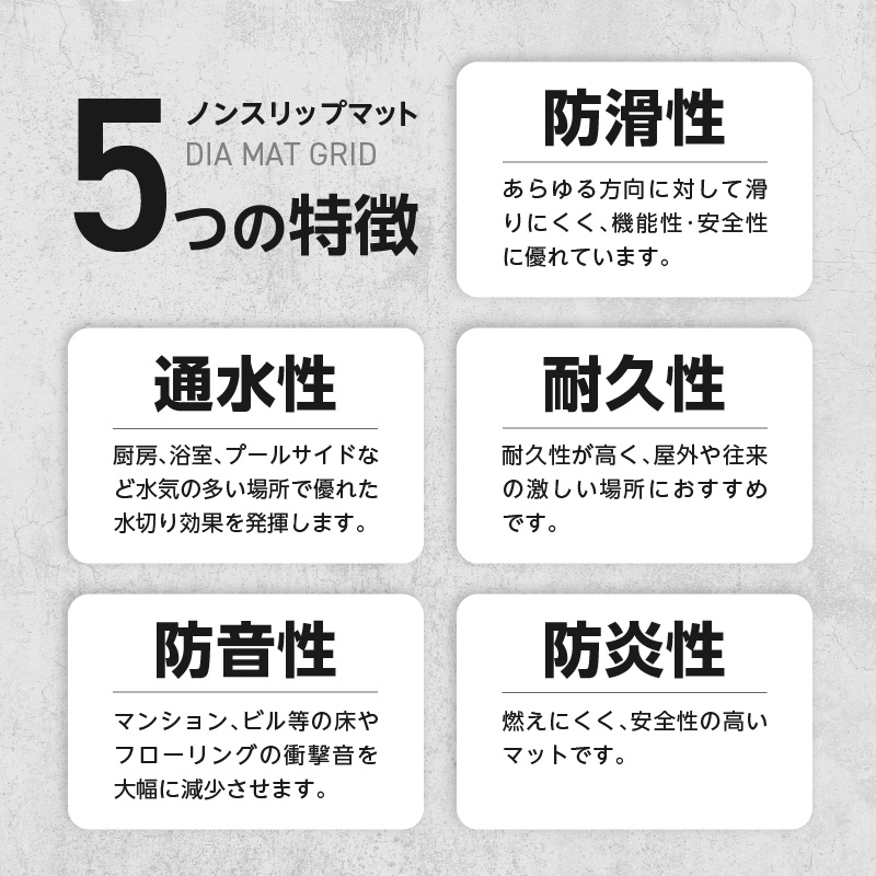 ノンスリップマット　ダイヤマット　グリッド