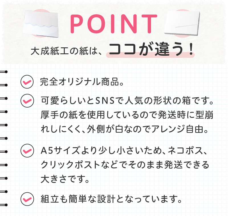 オリジナルギフトBOX（なみなみ型・手紙型）詰合せセット　各6枚入り
