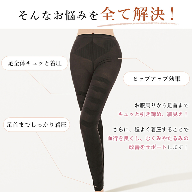 履くだけ！美尻＆美脚 3D着圧レギンス