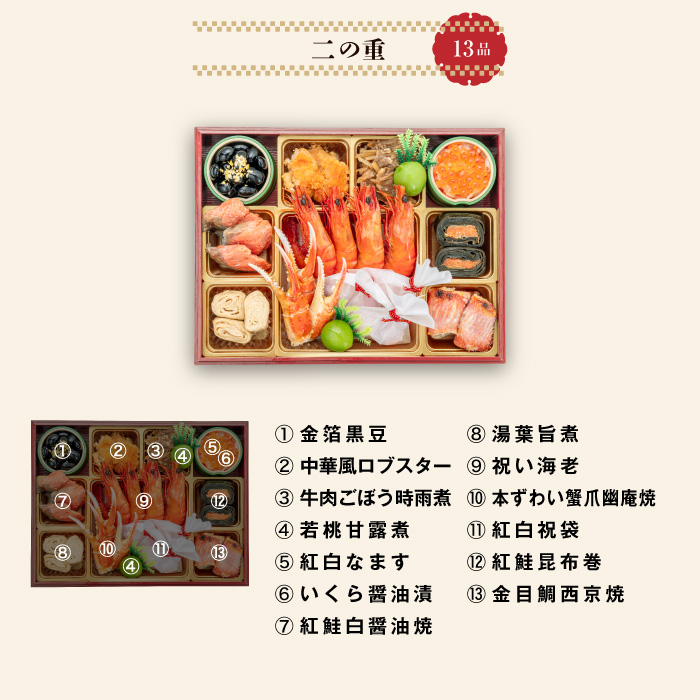 千賀屋謹製 2026年 迎春おせち料理「慶福」和風三段重 3～4人前 全35品　冷蔵