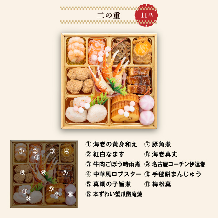 千賀屋謹製 2026年 迎春おせち料理「にほんばれ」和風三段重 3人前 全34品　冷蔵 [035S10]