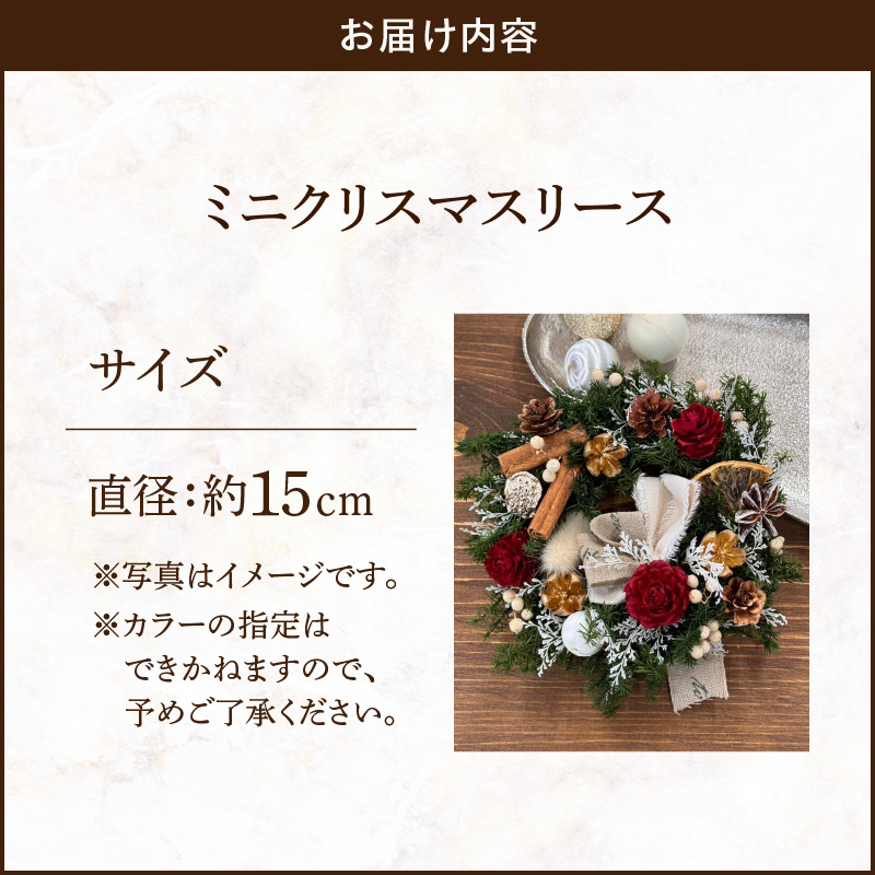 ミニクリスマスリース