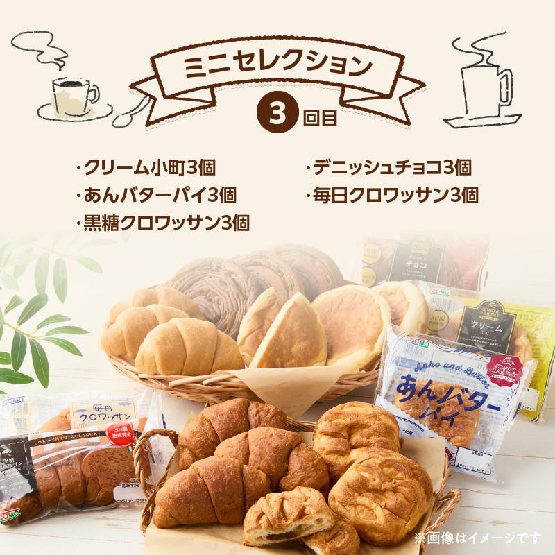 【2ヶ月に1回 計3回】【賞味期限60日間】コモパン　人気の3セット定期便（計59個）／災害用備蓄 保存食 非常食 防災グッズにも