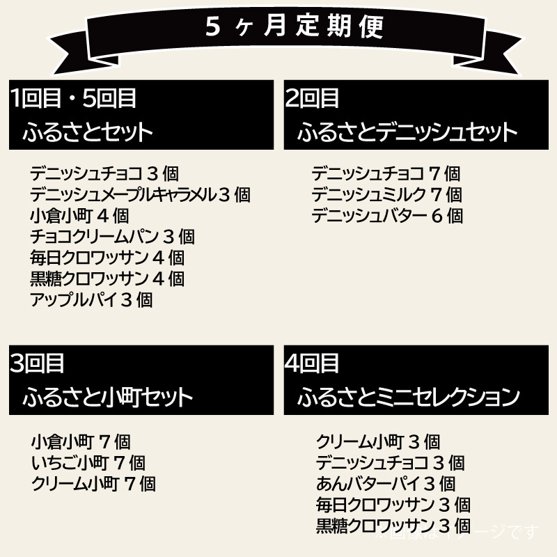 【5ヶ月定期便】【賞味期限60日間】コモパン　ふるさと・デニッシュ・こまきふるさとミニセレクション・小町／災害用備蓄 保存食 非常食 防災グッズにも