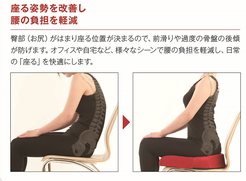 クッション 最幸の座り心地 スポッとクッション カラー 選べる 7色 長時間座っても 疲れにくい 座る姿勢を改善 腰の負担軽減 腰痛 骨盤 姿勢 在宅ワーク テレワーク オフィス 座布団 椅子 お取り寄せ 日用品 雑貨 愛知県 小牧市 送料無料