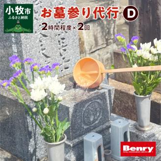 お墓参り代行D（墓石掃除を含む2.0時間程度×2回）