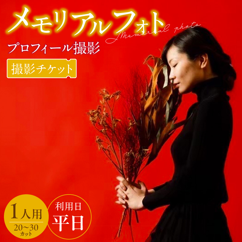 メモリアルフォト、プロフィール（1人）平日撮影