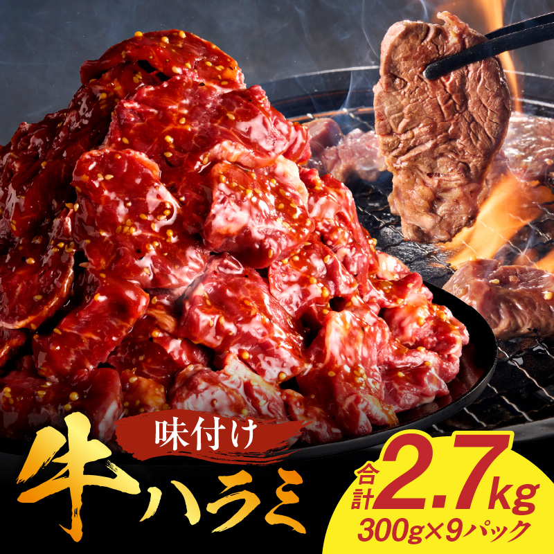 【食肉総合卸 丸正】牛ハラミ味付け 2.7kg