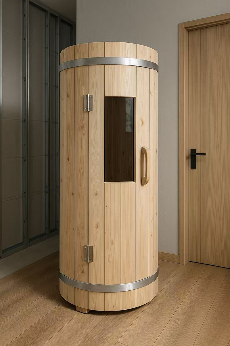 家庭用フィンランド式バレルサウナ「俺の蒸樽」※申込前に要連絡※ ヒノキ 檜 樽型