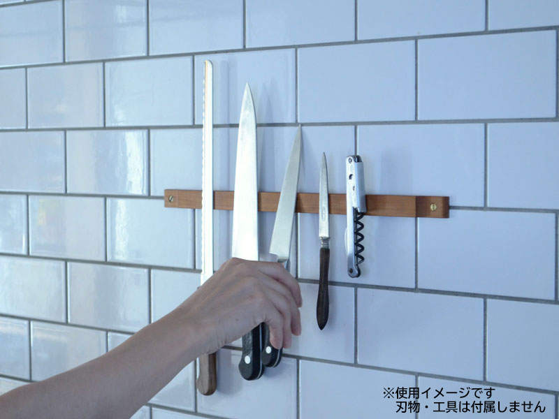 ツールバー 選べる 樹種 サクラ ナラ w390mm×h20mm×d10mm 強力 ネオジム磁石 マグネット キッチン 玄関 工具 収納 インテリア DIY おしゃれ シンプル デザイン HOFF&Co. お取り寄せ 愛知県 小牧市 送料無料