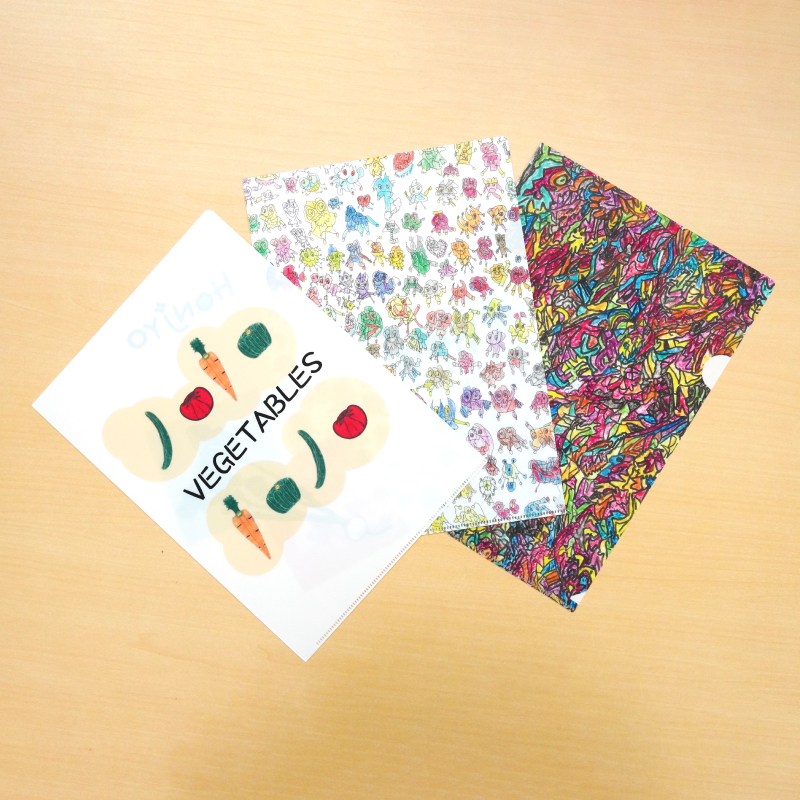 【障がい福祉事業所製作】 オリジナルクリアファイルセット（３枚入り） 障がい福祉事業所製作 オリジナルクリアファイルセット ３枚入り オリジナル クリアファイル セット 文房具 文具 事務用品 かわいい イラスト入り 手作り 福祉 障がい福祉 福祉事業所 支援 愛知県 小牧市 送料無料