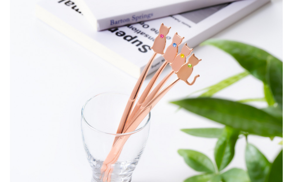 【誕生石ブックマーカー】＜11月 シトリン＞ 猫しおり 読書 おしゃれ 敬老の日 父の日 ブックマーク 栞 ねこ ギフト