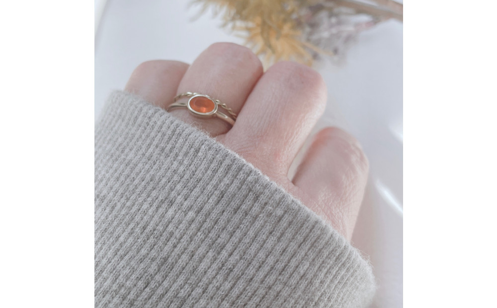 K10 ねじねじリング（ハンドメイド）【サイズ：12号】