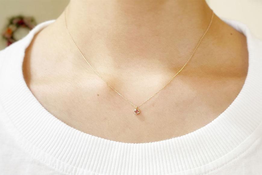 【プレゼント包装付き】誕生石ペンダント（K10）チェーン40cm