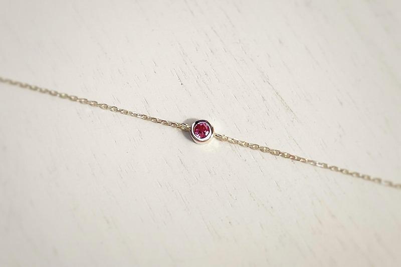 【プレゼント包装付き】誕生石ブレスレット（K10）