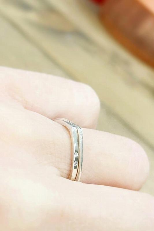 シルバー しずく型リング