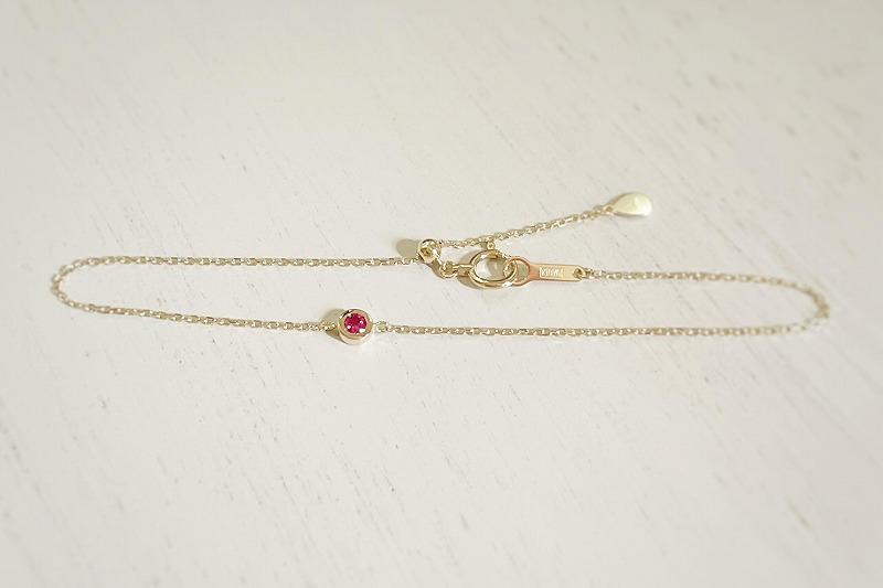 【プレゼント包装付き】誕生石ブレスレット（K10）