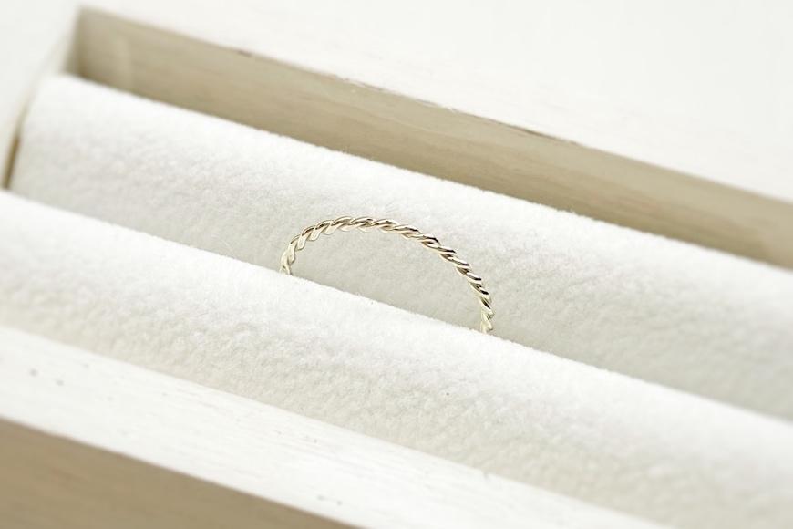 【セットで楽しむ】誕生石リング＆ねじねじリング（K10）