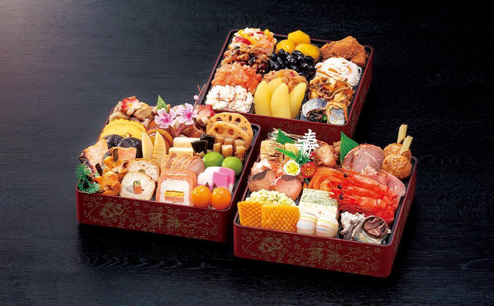 【 玉清屋 】 生おせち 恵比寿 和風三段重 44品（3～5人前） 冷蔵発送・12/31到着限定●
