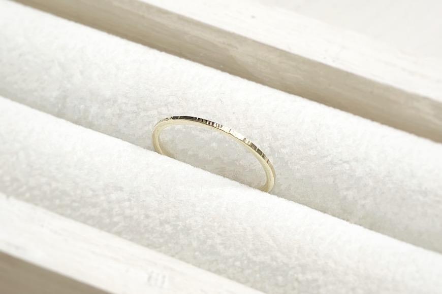 K10 極細スジ リング（ハンドメイド）【10号】