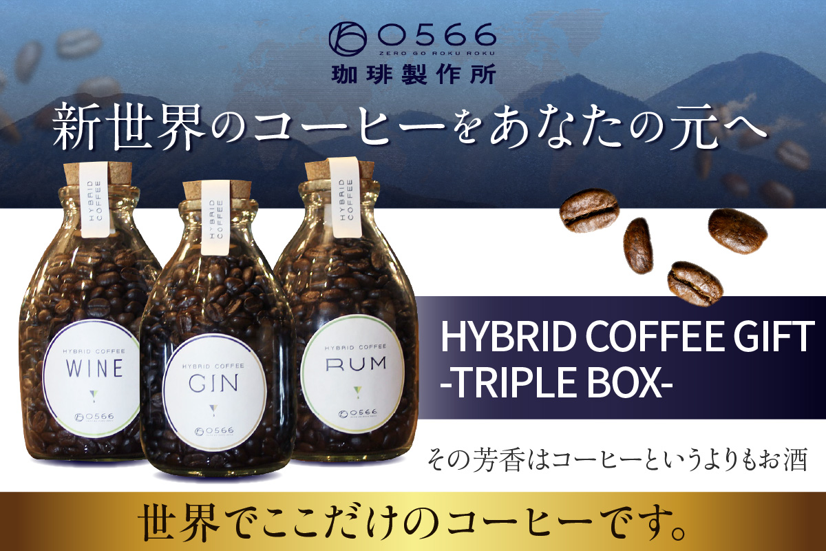 [№40-3237]ハイブリッドコーヒー ・トリプルボックス(3本入)【豆のまま】