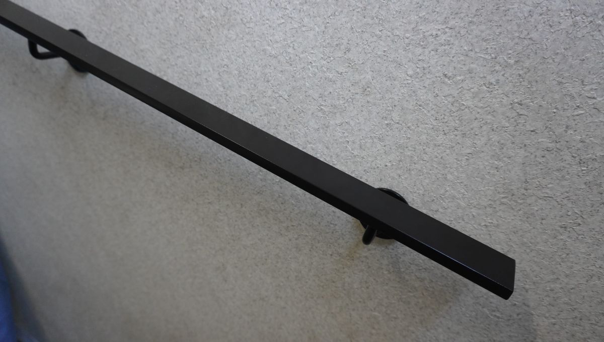 アイアン手摺（ブラック、幅500～990mm、10mm単位でオーダー可能！）（2144） ブラック