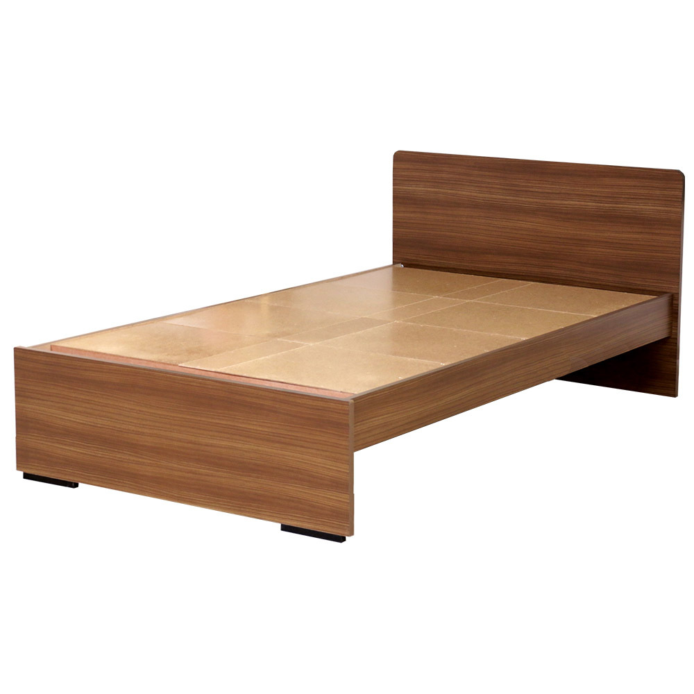 【組立サービス無(玄関渡し)】574V　シングルサイズベッド　体圧分散ポケットコイルマットレス(156639)付(ウォルナット)　#87（2025）