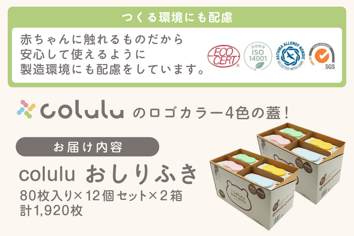 おしり拭き 80枚入り 12個セット×２個セット（3283）