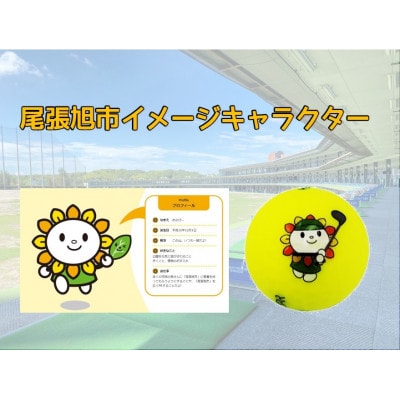 尾張旭市のご当地キャラ「あさぴー」 ロゴ入り ゴルフボール 1ダース 【マットカラーイエロー】