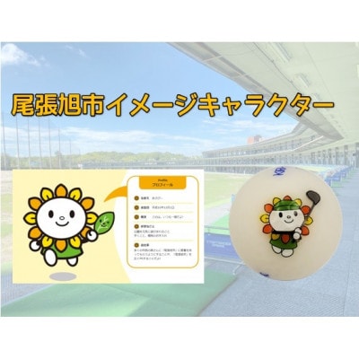 尾張旭市のご当地キャラ「あさぴー」 ロゴ入り ゴルフボール 1ダース 【マットカラーホワイト】