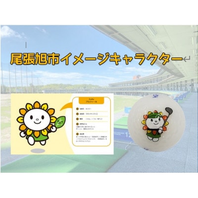 尾張旭市のご当地キャラ「あさぴー」 ロゴ入り ゴルフボール 1ダース(ホワイト)