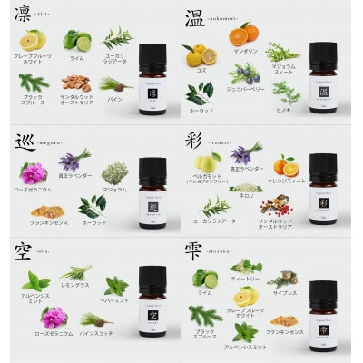 【発送月固定定期便】ease12ヶ月のブレンドオイル　5ml×3本　+ストーンMONO　1個全4回【配送不可地域：沖縄県】